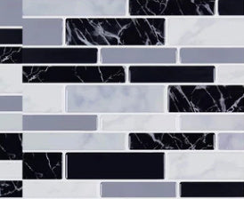 Simulation Marble Embossed Mosaic Pattern Tile Sticker Simulation Tile Stickers for Home & Office - 10cm10cm10 Pieces