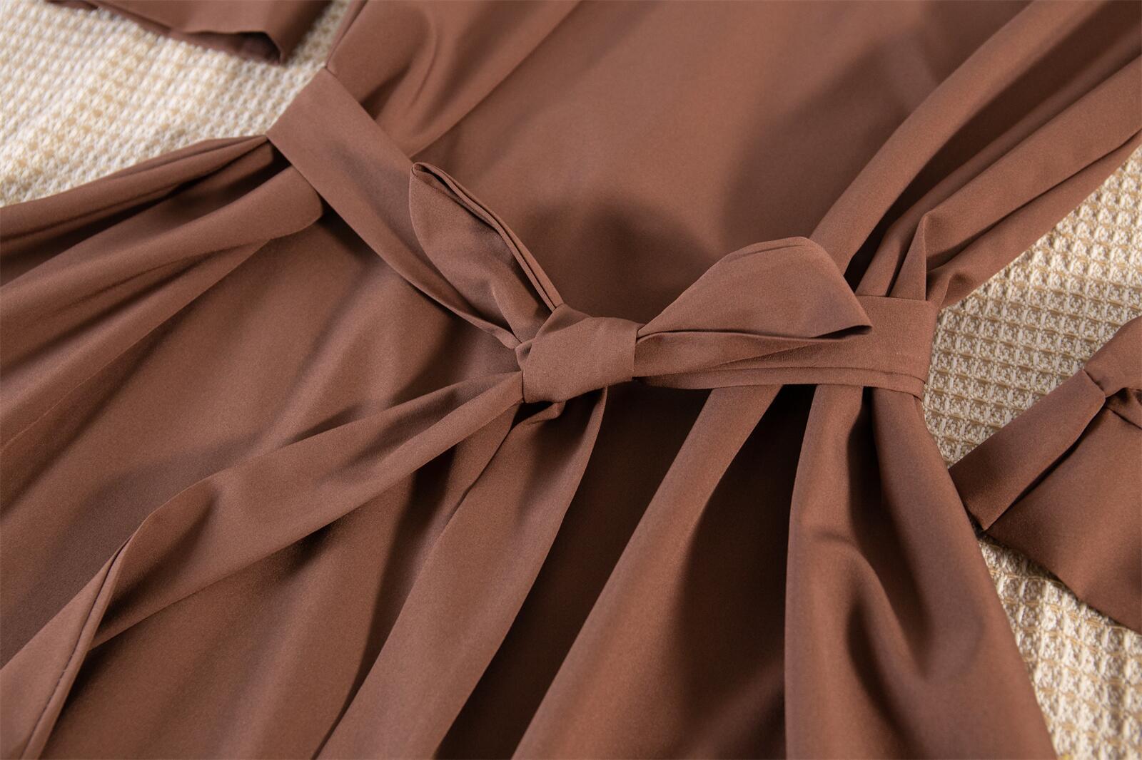 Solid Colour Casual Robe - Abaya