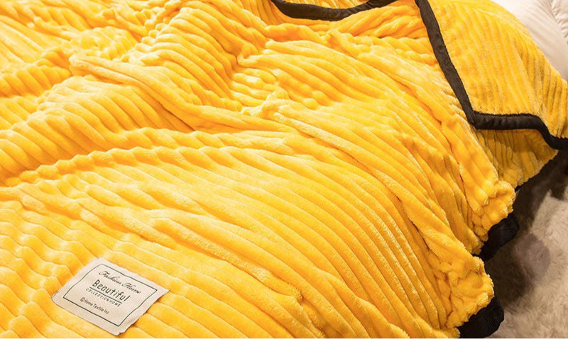 Thick Coral Fleece Blanket Flannel Warm Dormitory Bed Linen Office Nap Blanket - 8style / 100x150cm - Sleeping blanket