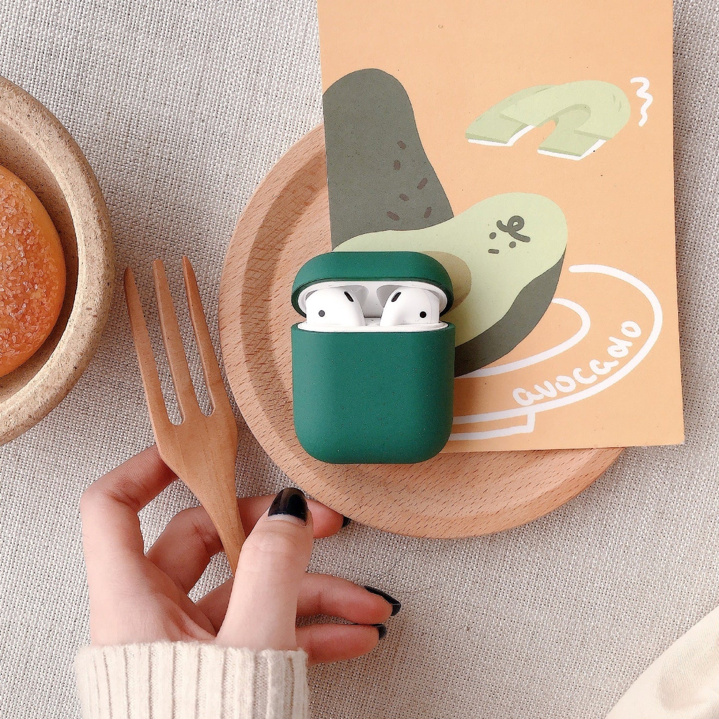 Wireless Bluetooth Headset Case Compatible with Apple - Dark Green - Headphone case