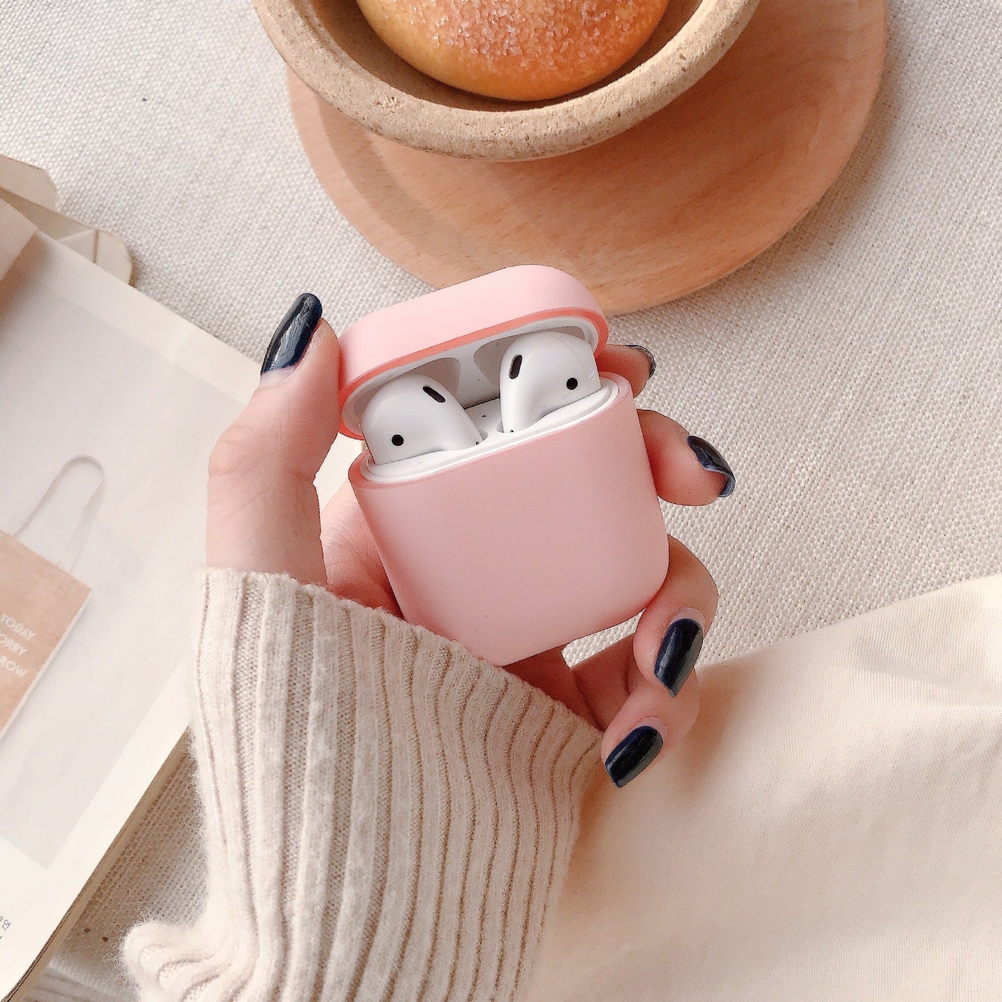 Wireless Bluetooth Headset Case Compatible with Apple - Pink - Headphone case