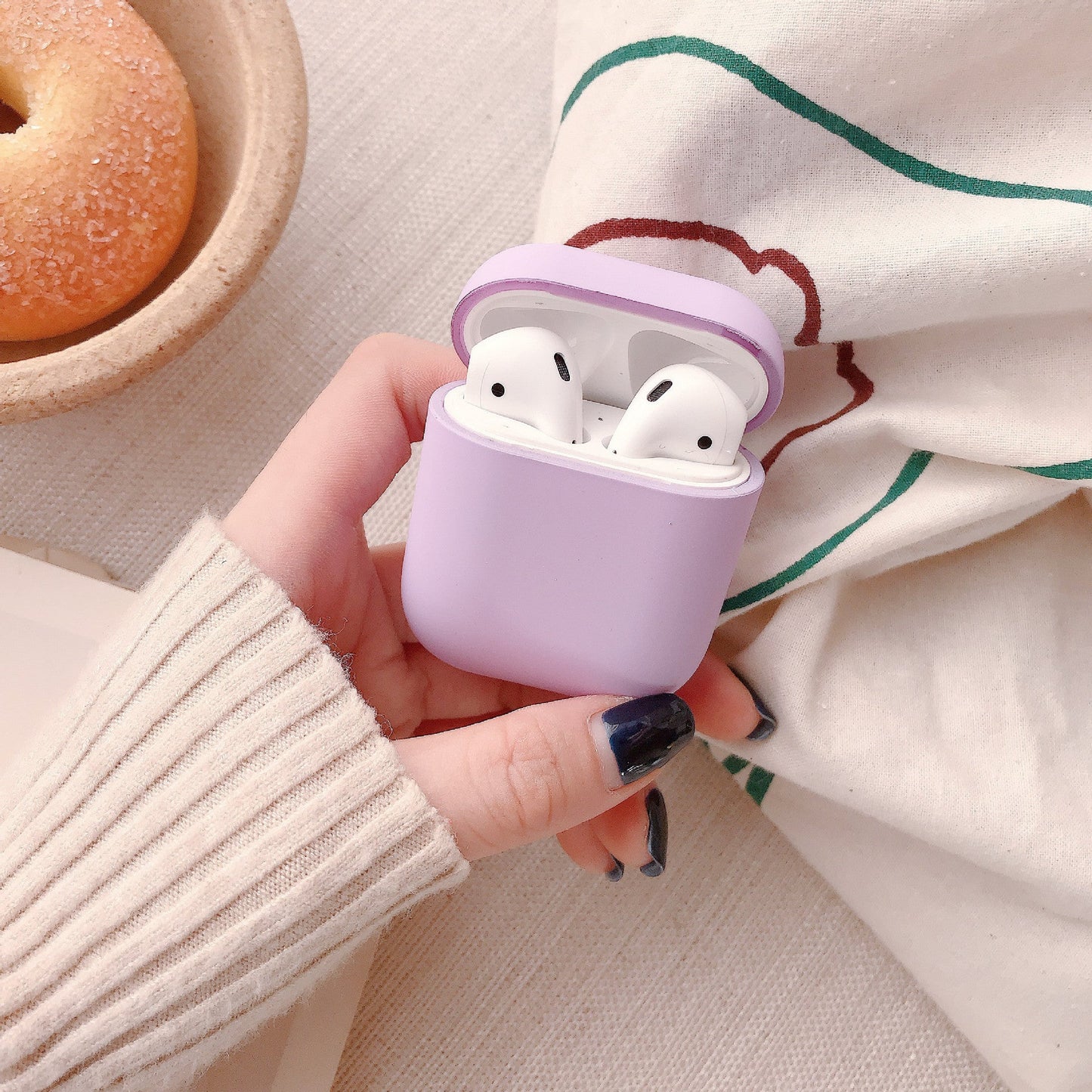 Wireless Bluetooth Headset Case Compatible with Apple - Purple - Headphone case
