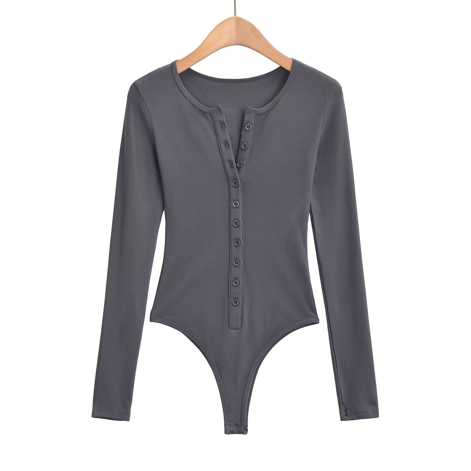 Women’s Breasted Long Sleeve Jumpsuit - L / Dark Gray - Ladies’ jumpsuit