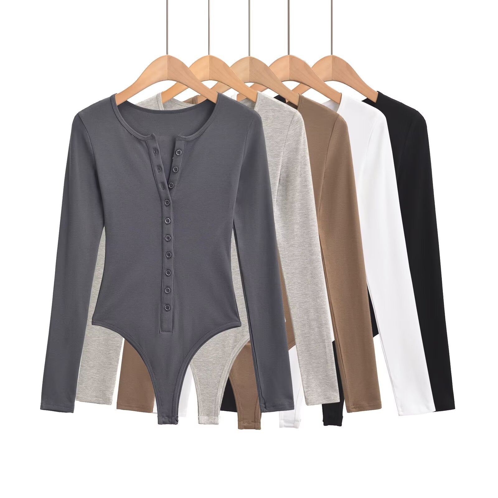 Women’s Breasted Long Sleeve Jumpsuit - Ladies’ jumpsuit