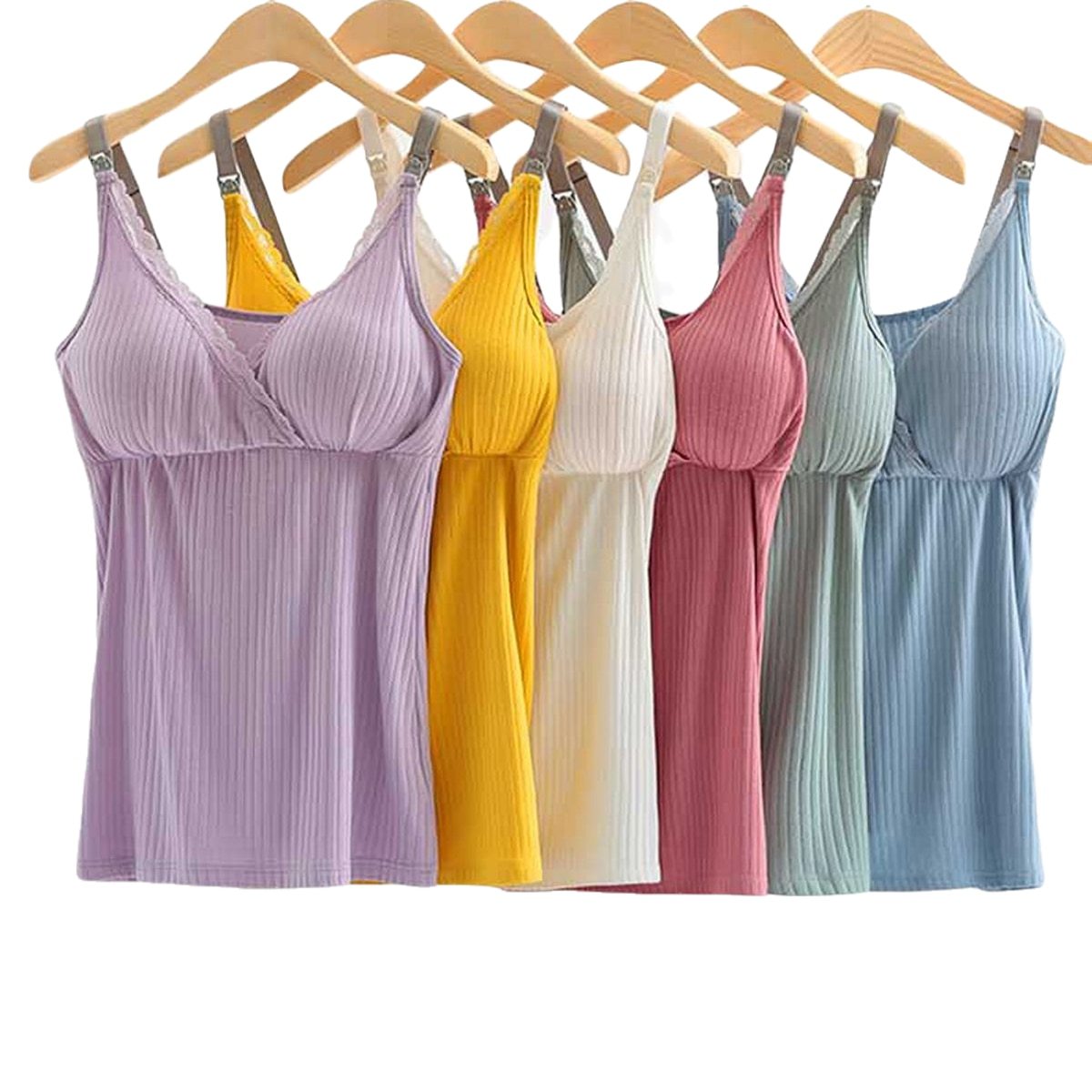Women’s Breastfeeding Vest with Cross Elastic Bra - Maternity vest