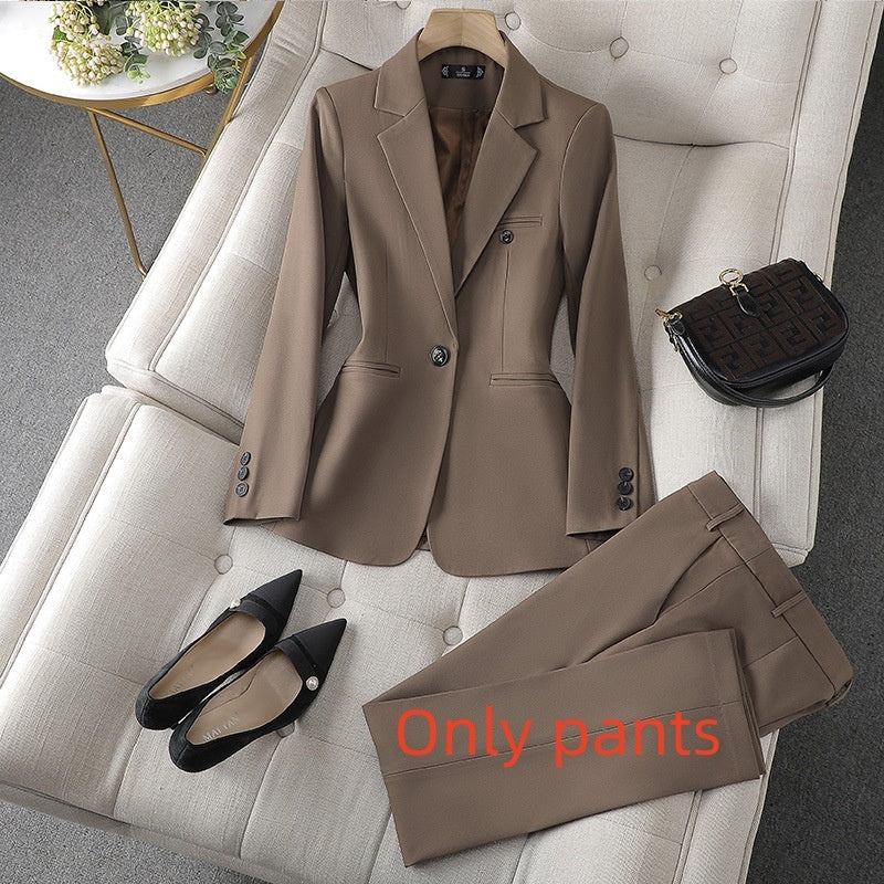 Women’s Classic Office Suits Business Wear Business Suit - Coffee pants / 4XL - Business Suit