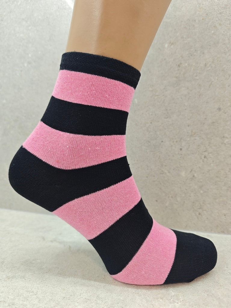 Women’s Colourful Striped Socks Pack Of 6 12 & 24 Pairs