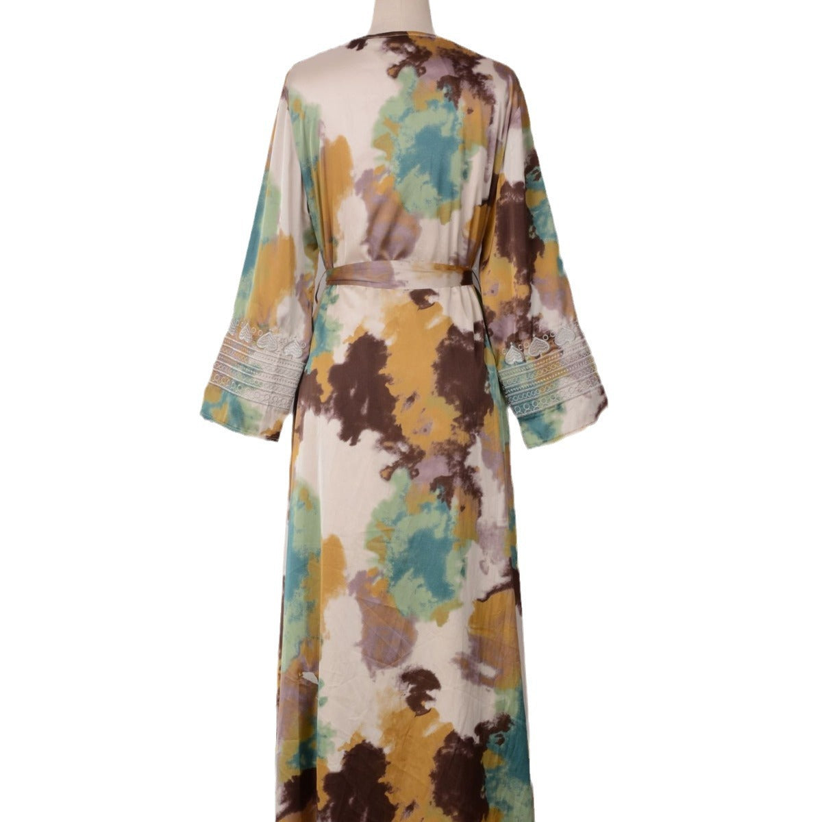 Women’s Embroidered Large Swing Modest Dress - Dress