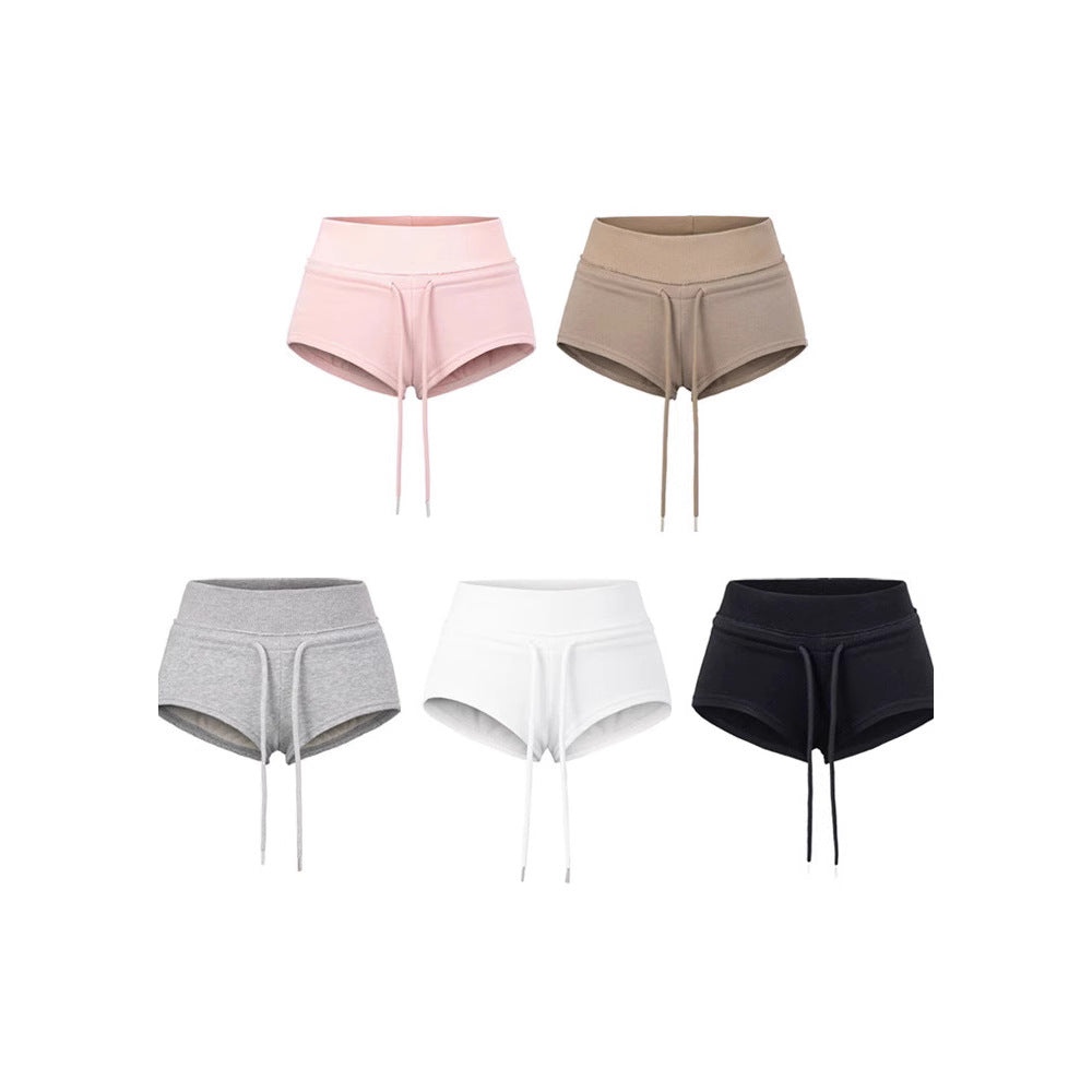 Women’s summer high-waisted drawstring shorts