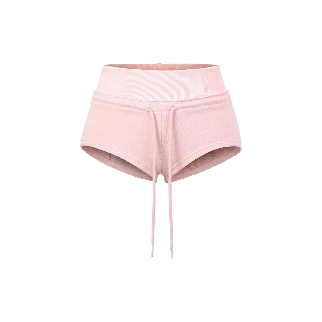 Women’s summer high-waisted drawstring shorts