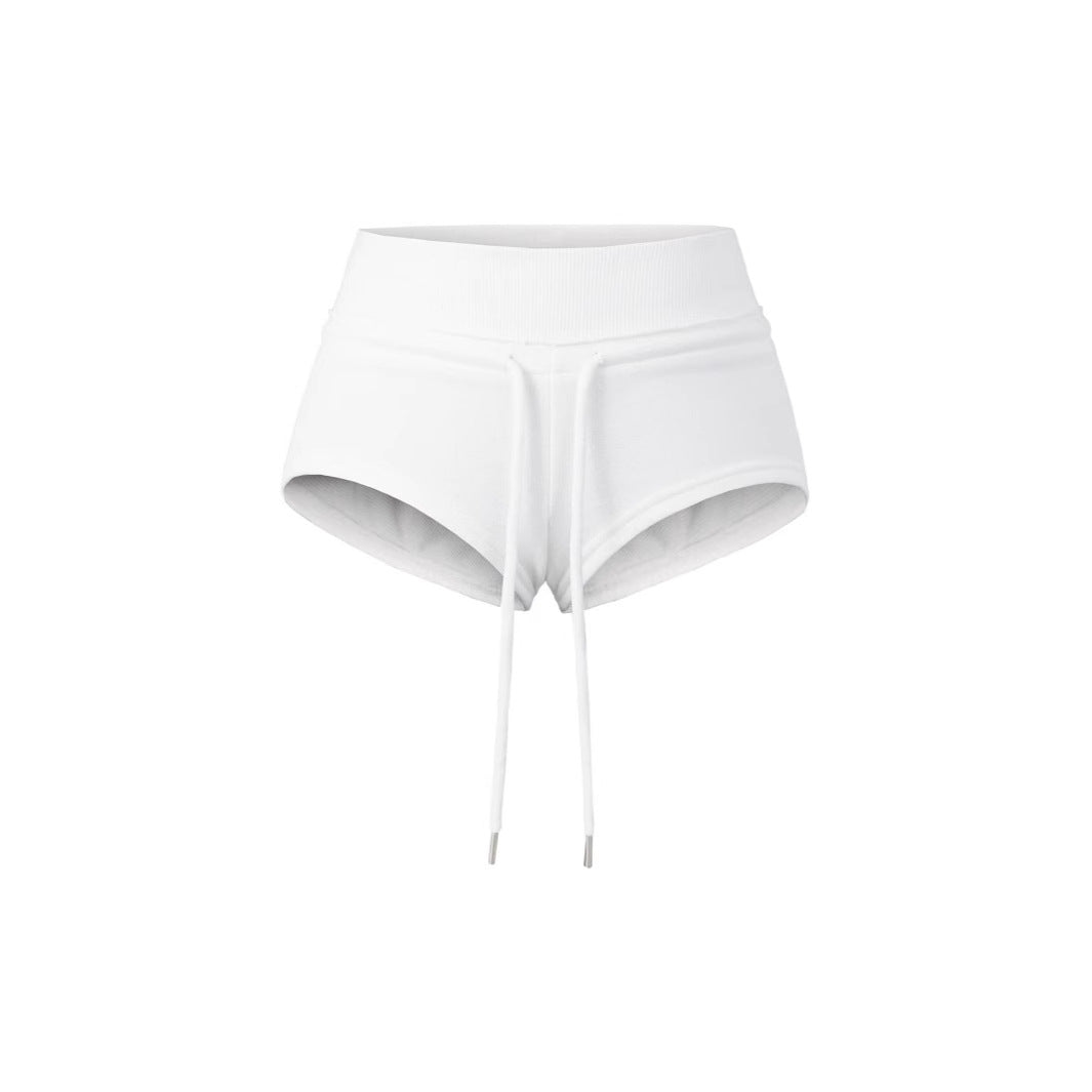 Women’s summer high-waisted drawstring shorts