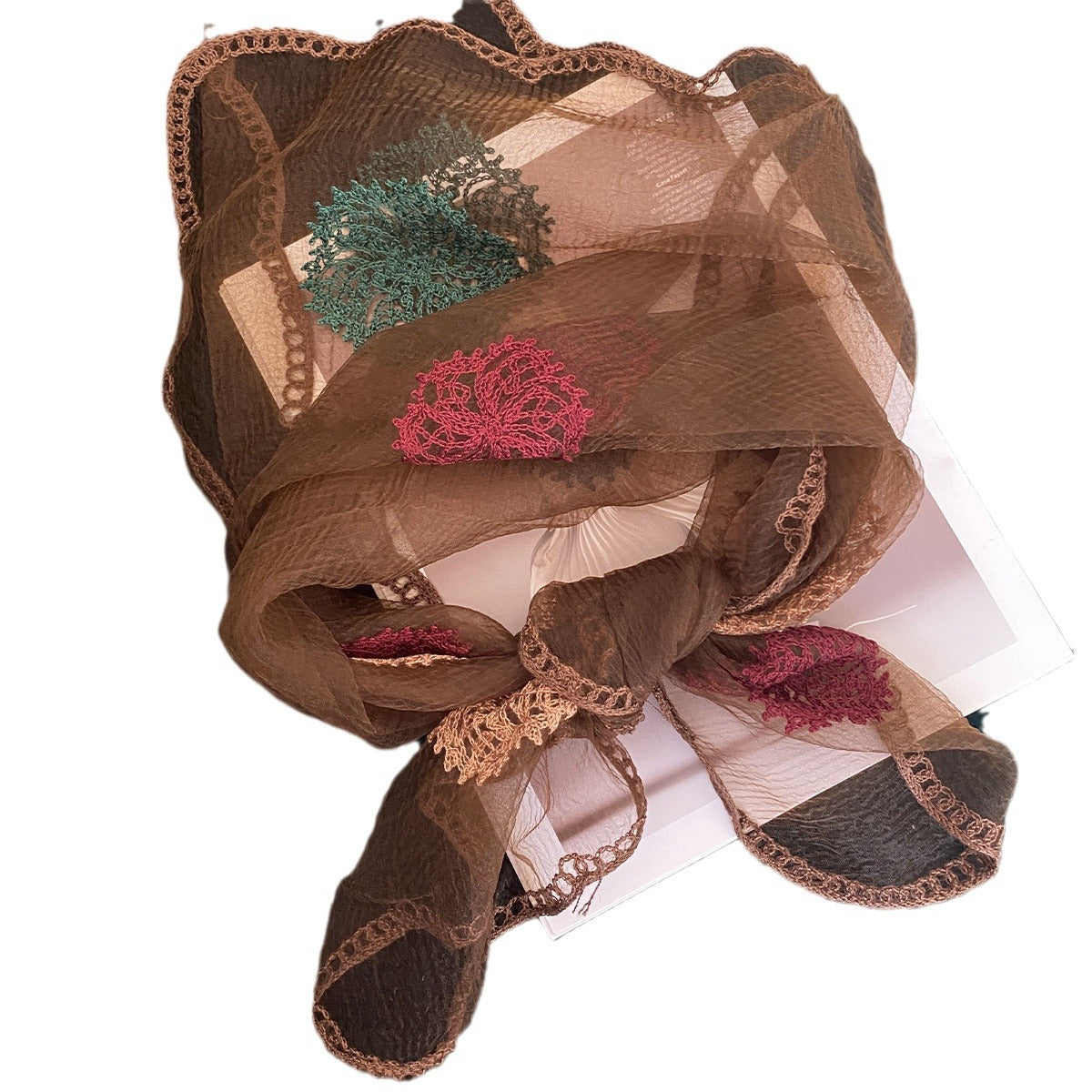 Women’s Korean-style Embroidered Scarf - Scarf