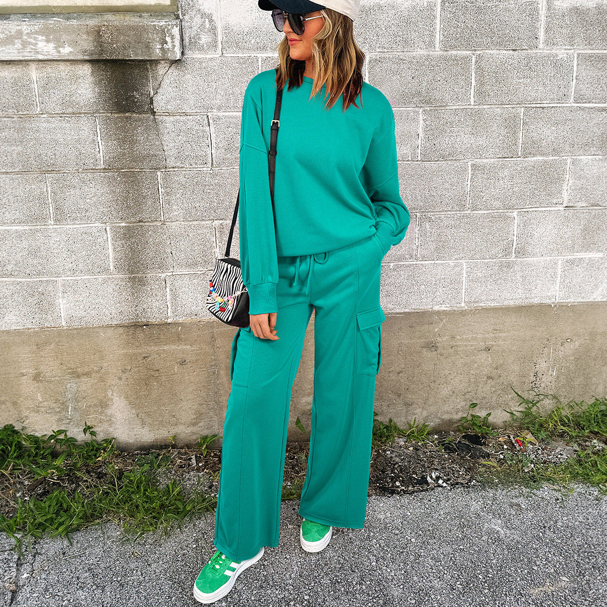 Women’s Long Sleeve Casual Sweatshirt & Trousers Two-pieces Set - 2-pieces set