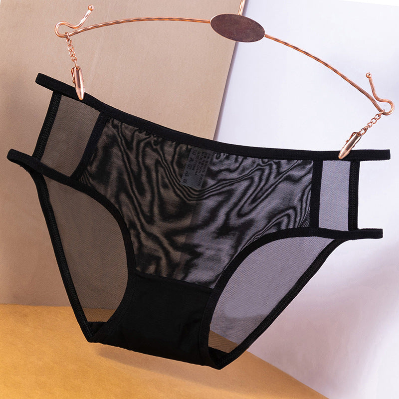 Women’s Mesh Lace Low Waist Briefs - Style 127 / L - Women’s Underwear