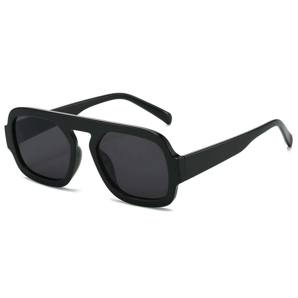 Women’s Pilot Sunglasses - Conventional / Bright Black Frame Full Gray - Sunglass