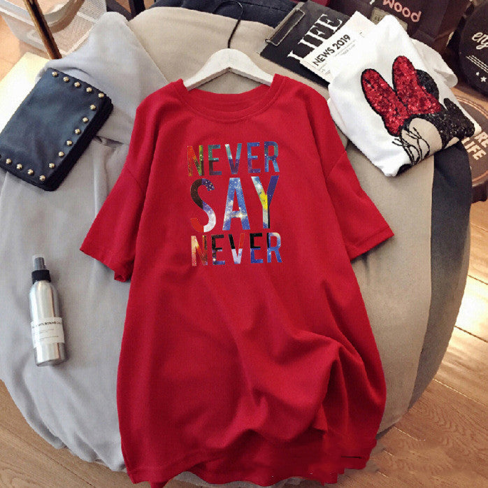 Women’s Plus Size Multi-colour Summer Top - Red / 2XL - t-shirt