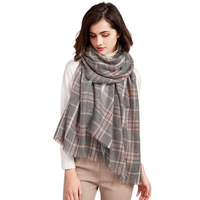 Worsted Thin Cashmere Shawl For Autumn And Winter Warmth - Black