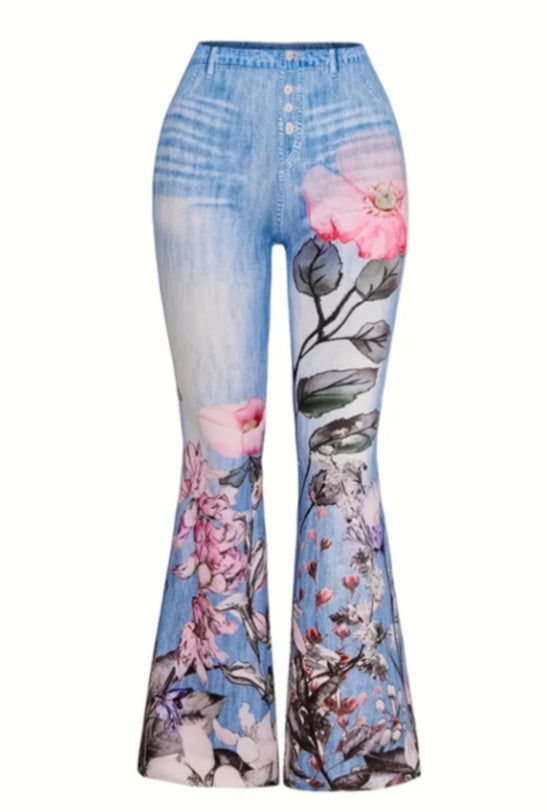 Women’s Printed Jeans - Style1 / 2XL - Women’s Printed Jeans