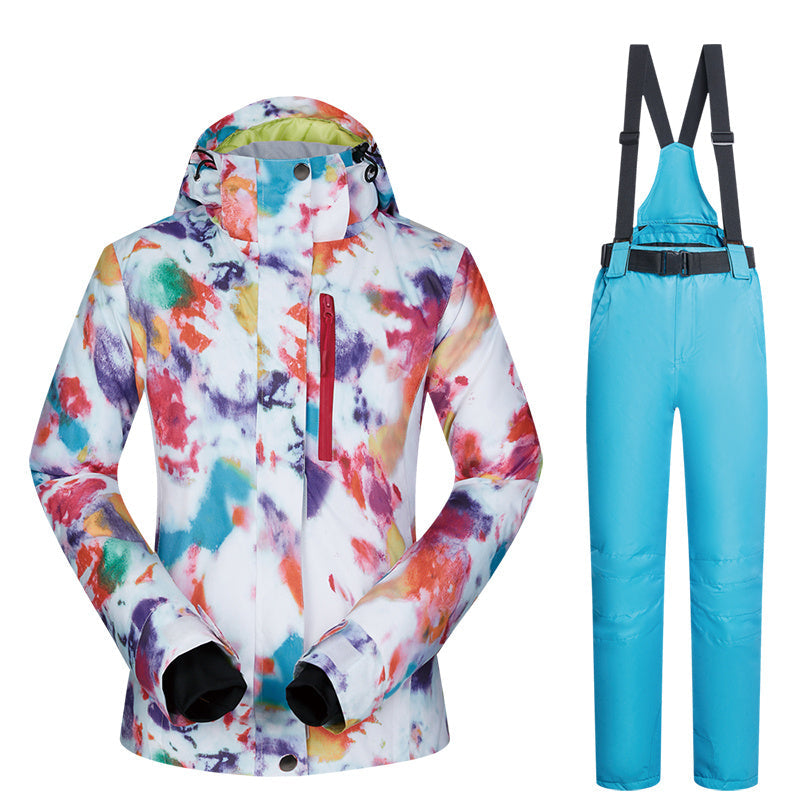 Women’s Ski Suit Thickened Breathable Outdoor Suit - Dream World Light Blue / S