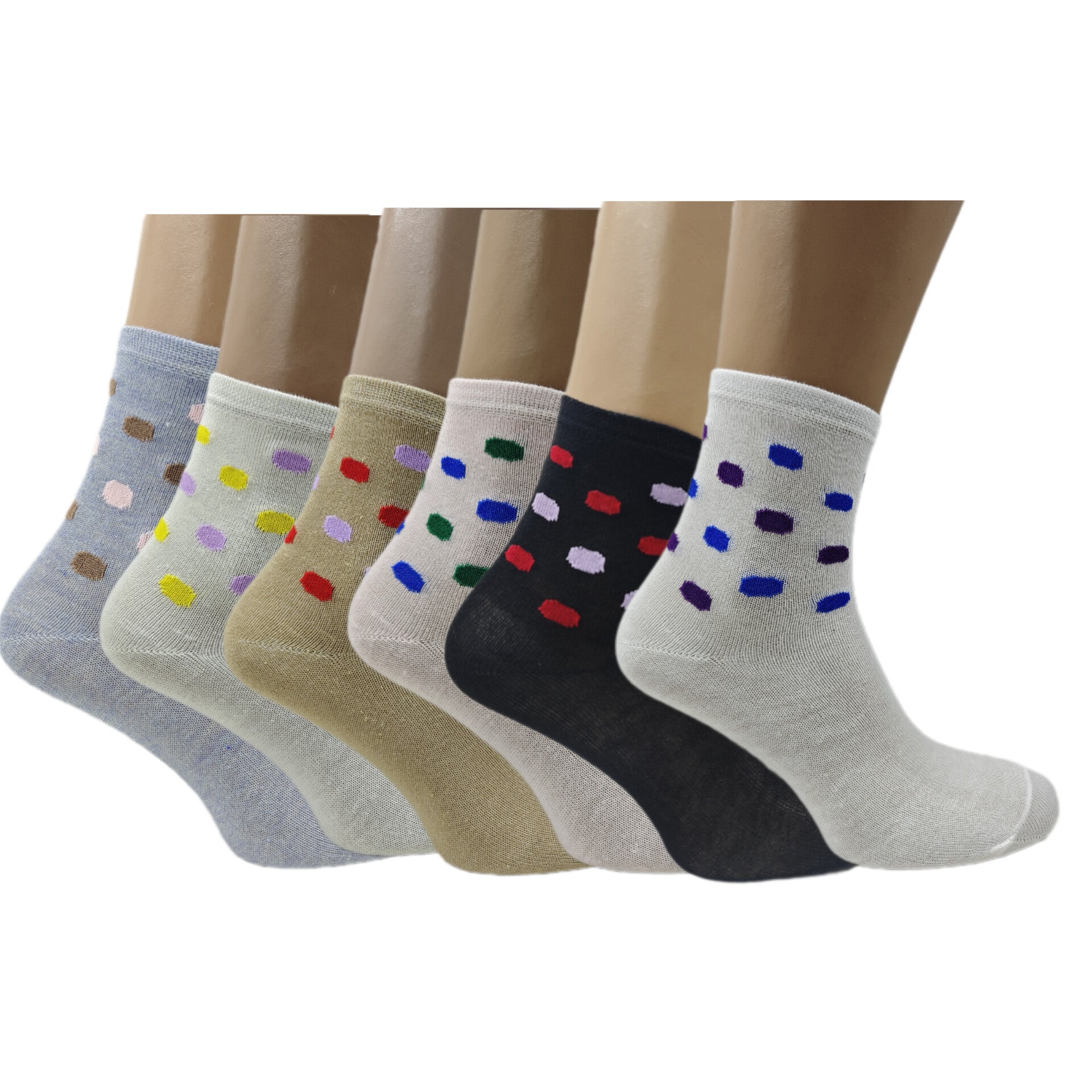 Women’s Socks With Bubble Mix Print Set Of 6 12 & 24 Pairs - Women’s socks