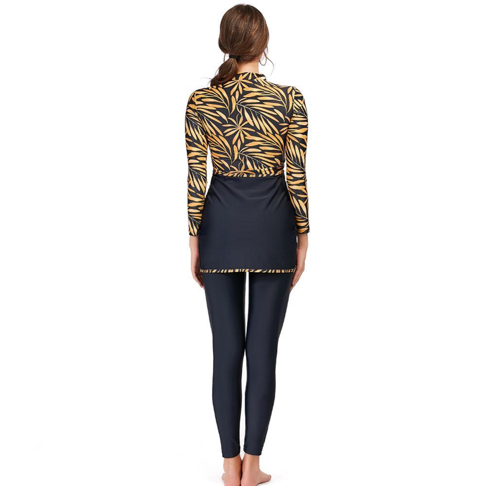 Zippered Modest Swimsuit - Modest swimsuits