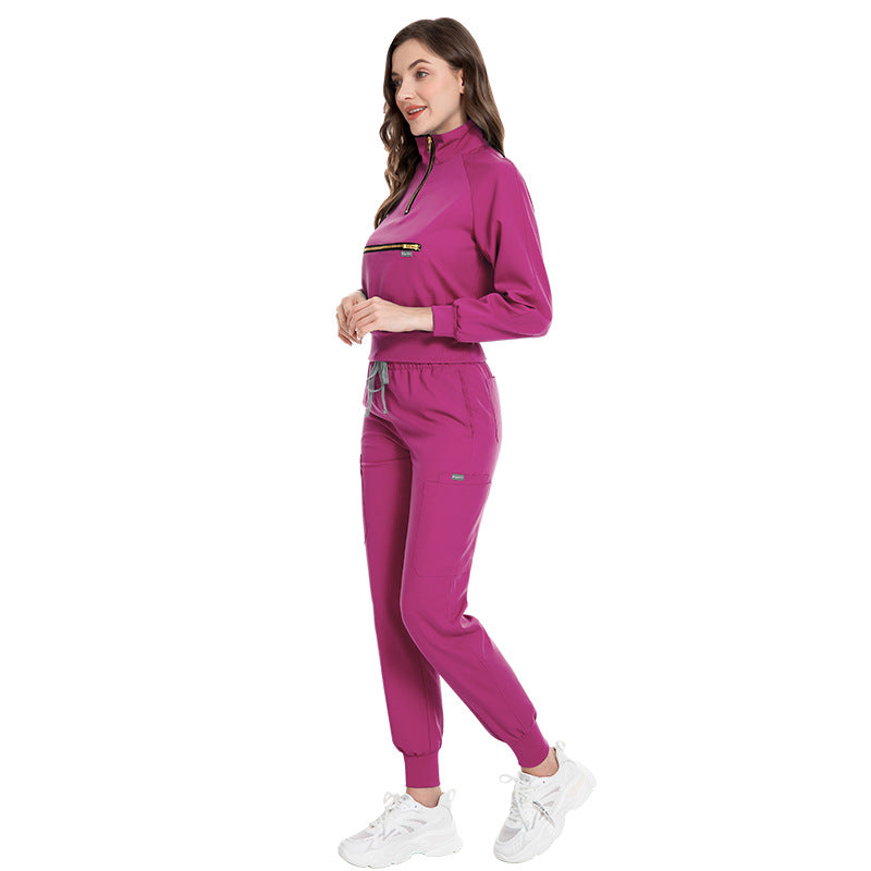 Women's Premium Jogging Suit - Stretch Nurse Style Tracksuit Set