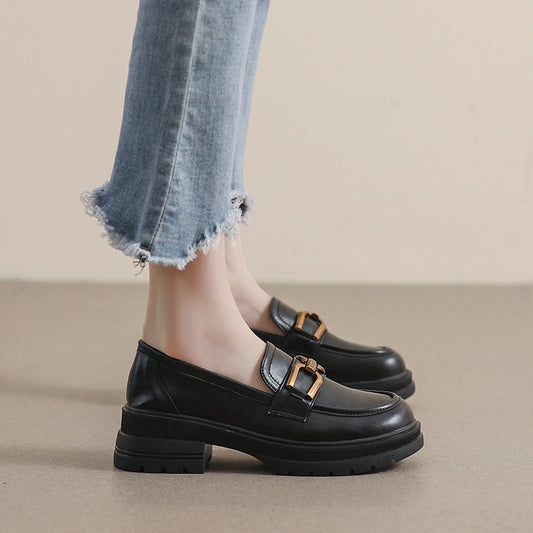 Damen-Pumps mit dickem Absatz und weicher Sohle