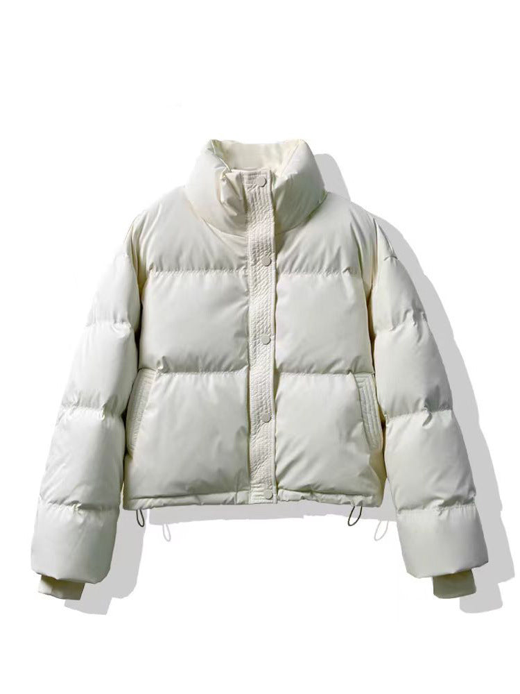 Premium PU Leather Padded Jacket - Women's Short Thickened Winter Coat