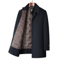 Premium Wool Double-Faced Overcoat with Detachable Down Lining