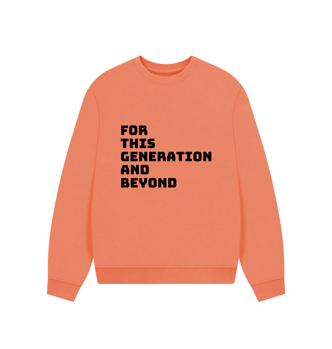 Apricot Oversized Slogan Jumper