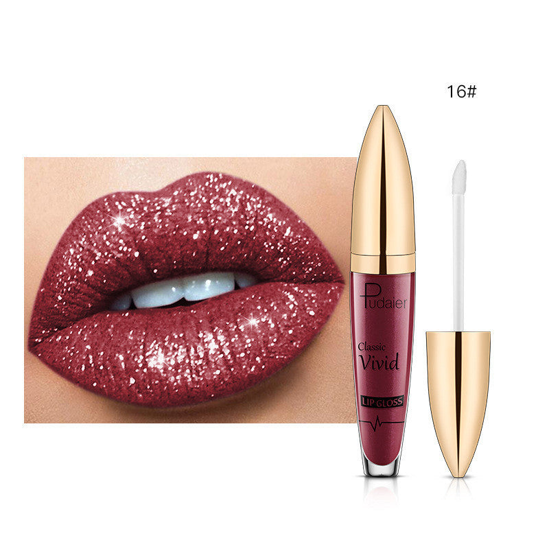Pudaier Glitter Flip Matt Schimmer Lipgloss