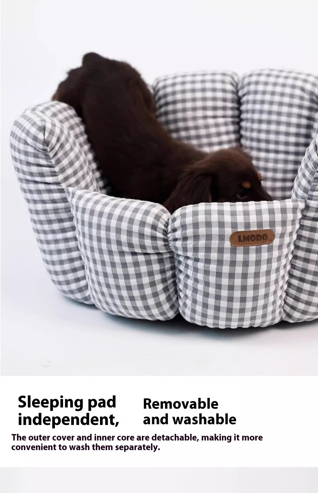 Classic Plaid Pet Bed - All Season Comfort
