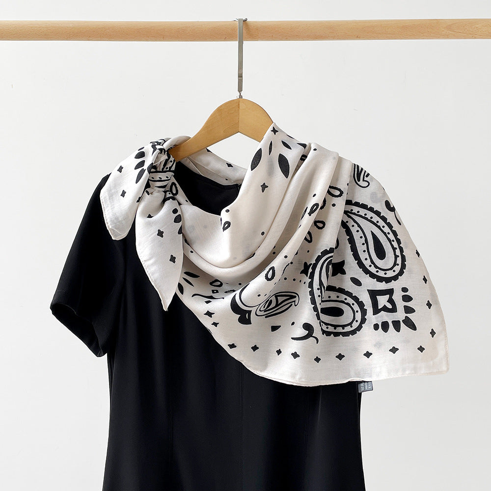 Paisley Silk Square Scarf | 90x90cm Luxury Herringbone