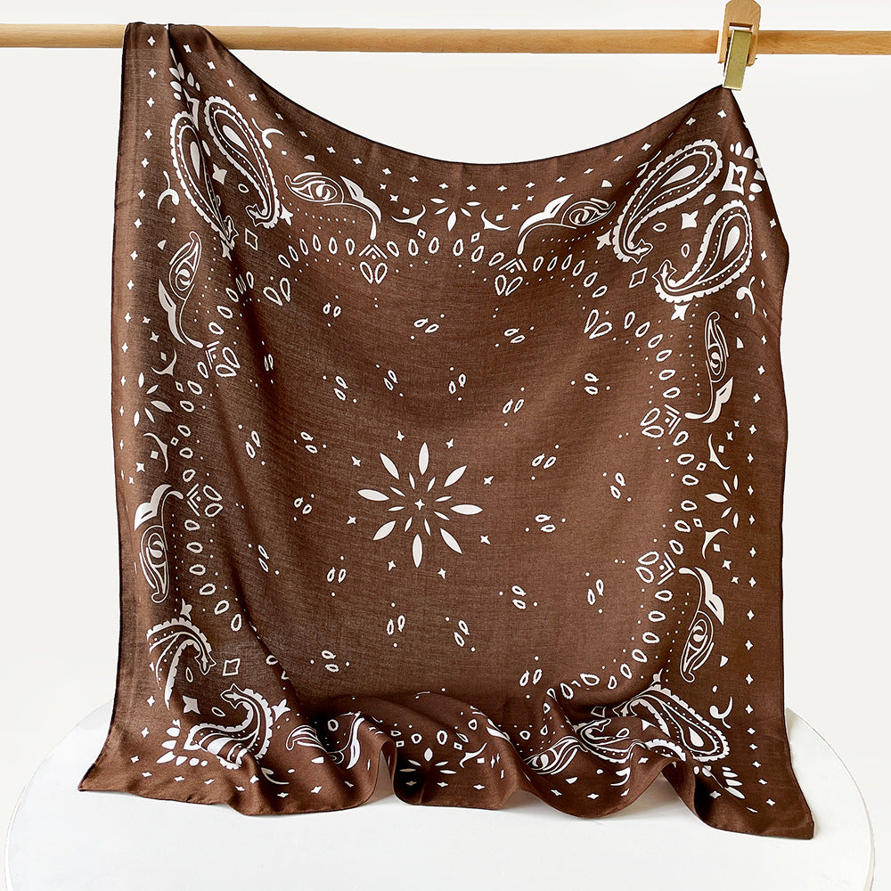 Paisley Silk Square Scarf | 90x90cm Luxury Herringbone