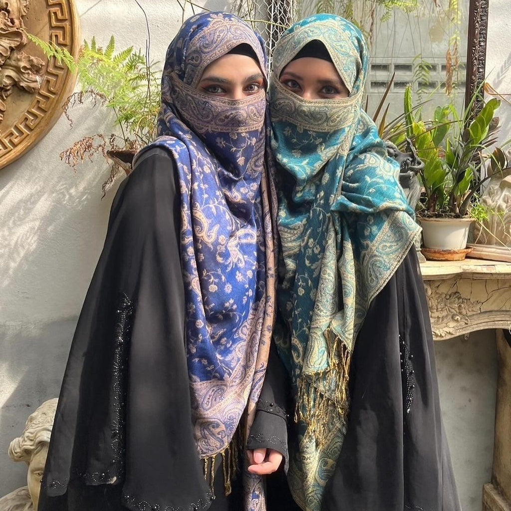 Cashew Flower Tasseled Long Winter Scarf