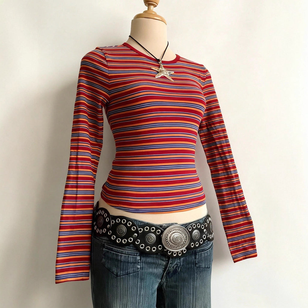 Gestreiftes Langarmshirt für Damen