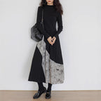 Women’s Black Irregular Inner Pocket Dress