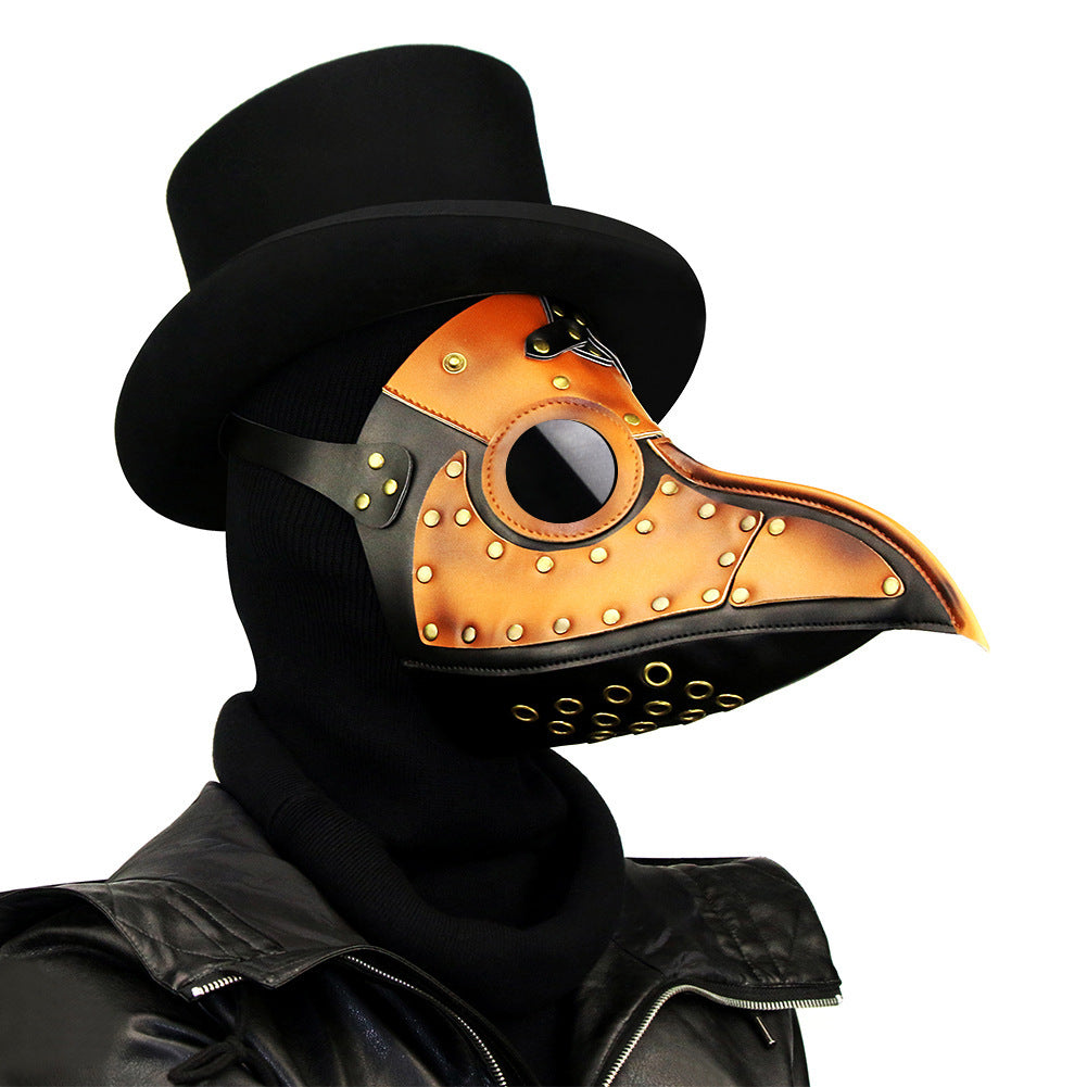 Plague Doctor Bird Beak Mask | Premium PU Leather Costume Accessory