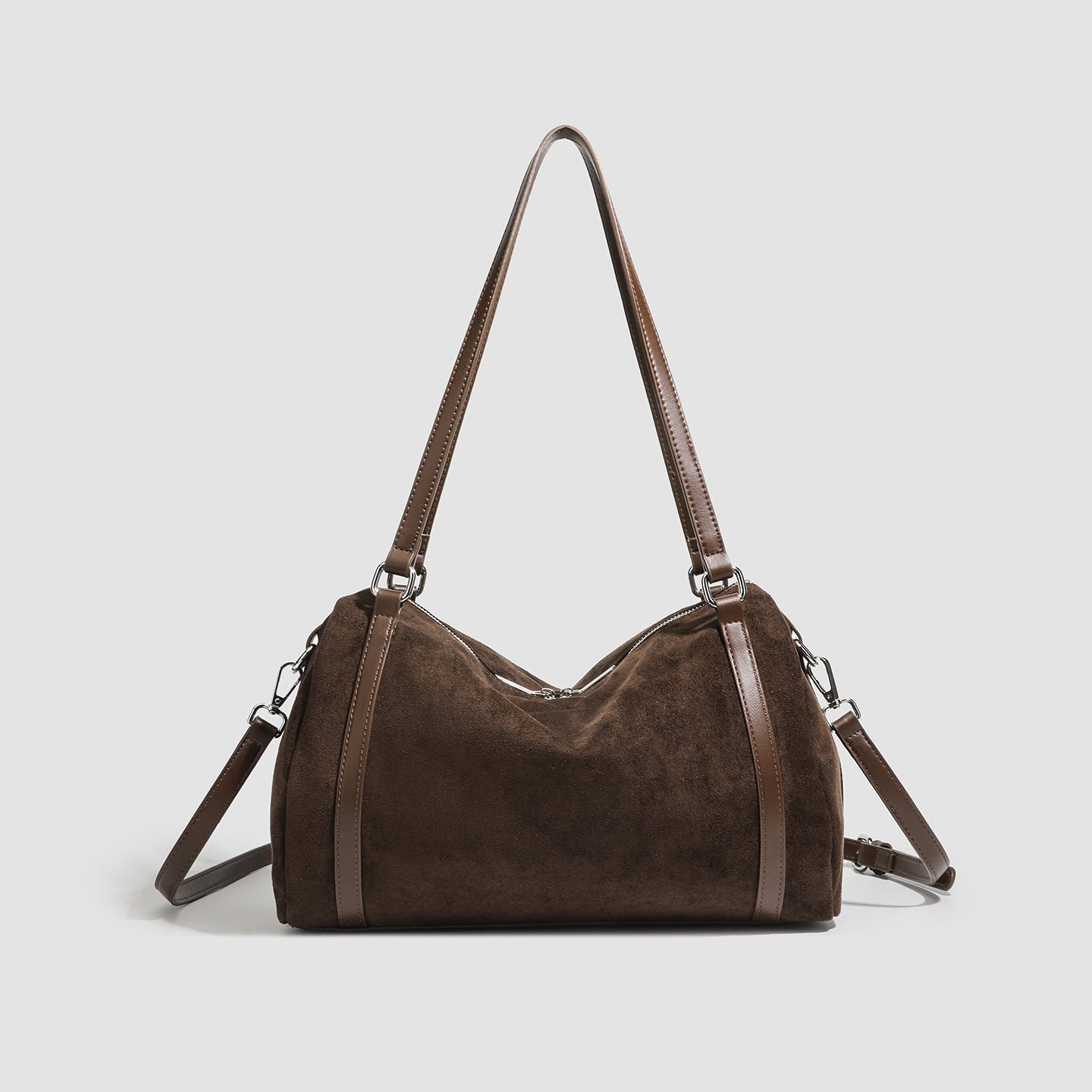 Retro Suede Tote Bag | Large Capacity Crossbody Shoulder Bag