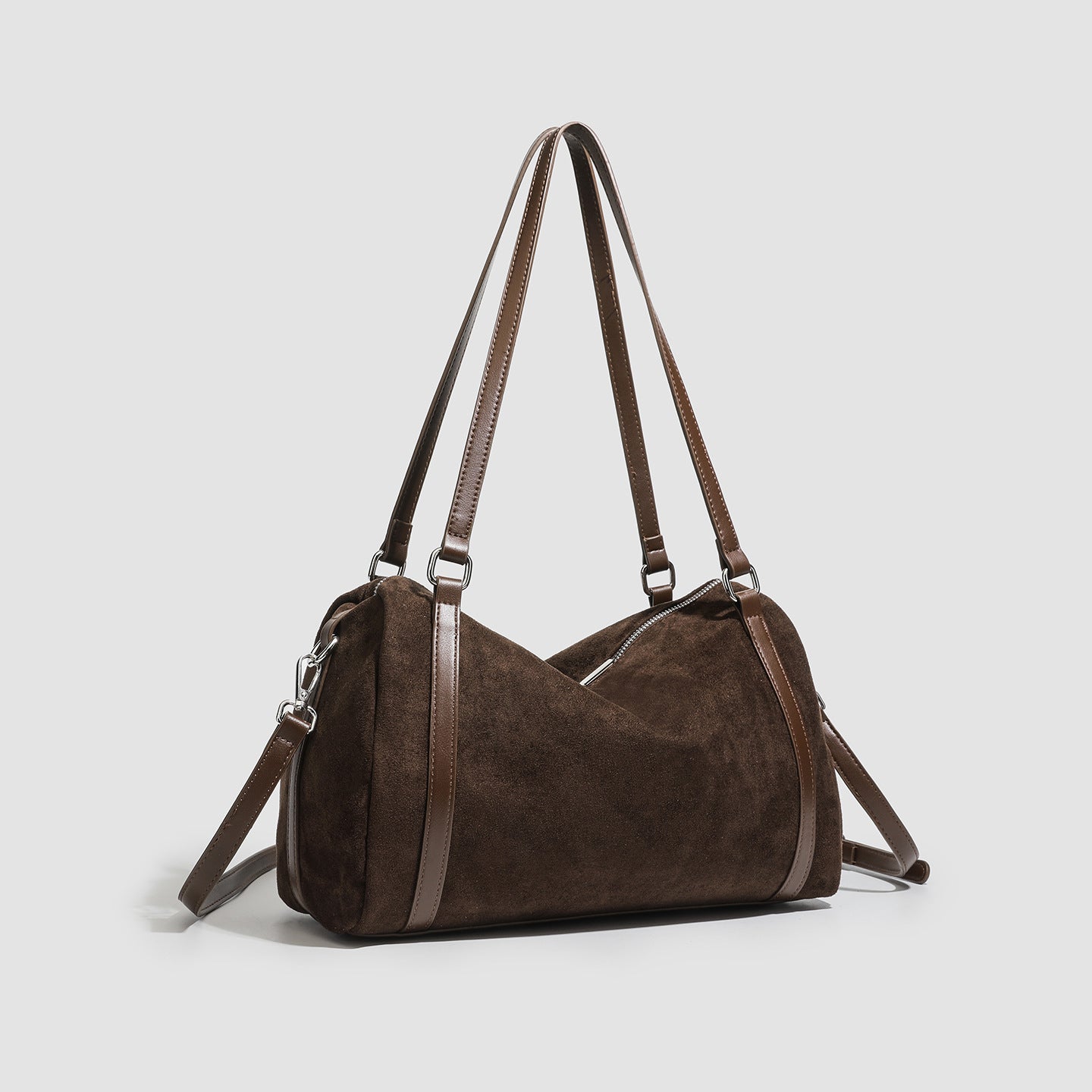 Retro Suede Tote Bag | Large Capacity Crossbody Shoulder Bag