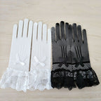 1 Pair Knitted Stretch Mesh Gloves Wedding Gloves