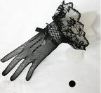 1 Pair Knitted Stretch Mesh Gloves Wedding Gloves