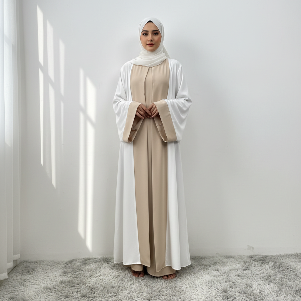 Patchwork Relaxed Fit Abaya
