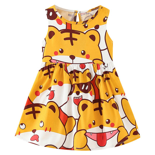 Girls' A-line Skirt Dress, Kids' Summer Dress