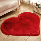 Plush Heart Shaped Non-Slip Fluffy Rug, Living Room Decor