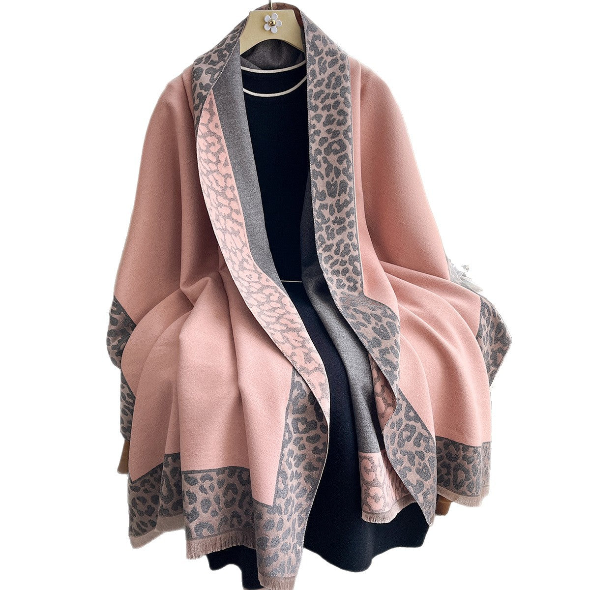 Women's Luxury Leopard Print Artificial Cashmere Scarf