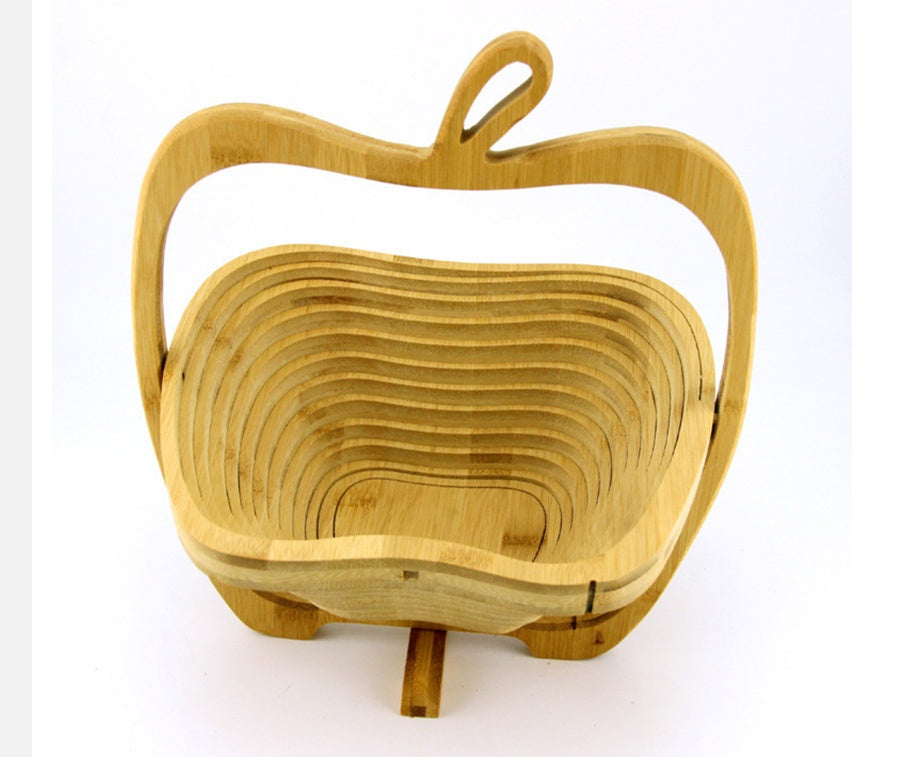 Collapsible Bamboo Fruit Basket – Sustainable Kitchen Essential