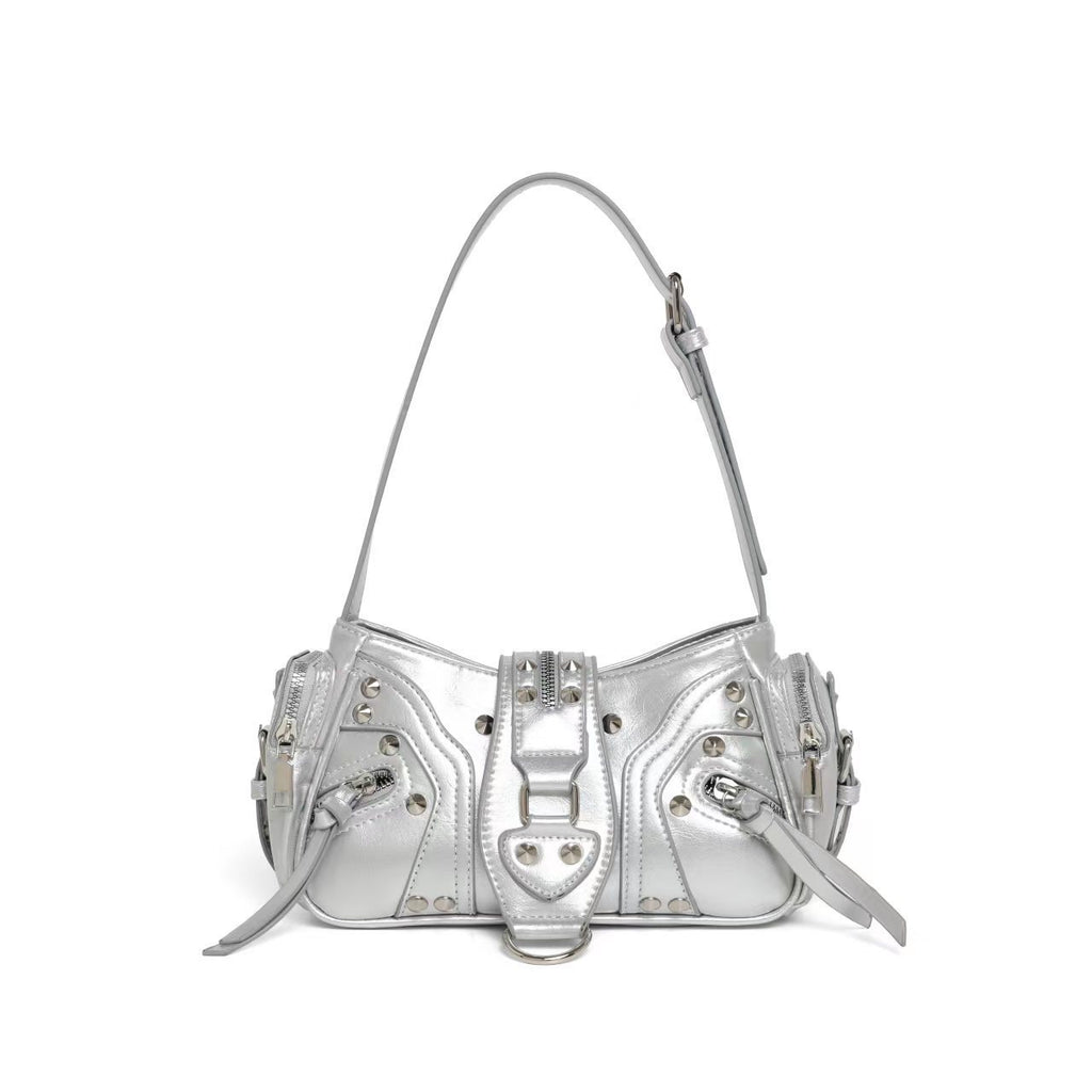 Street Style Crossbody Bag | Edgy Biker Shoulder Bag