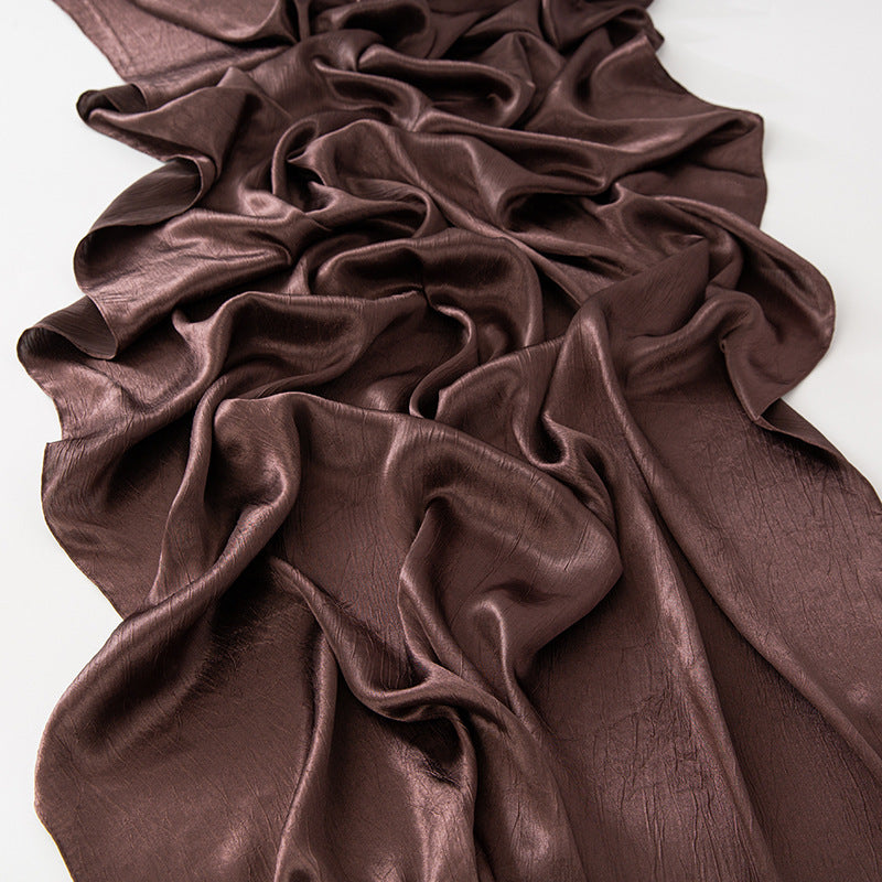 Crinkled Satin Scarf | Luxe Headscarf & Shawl