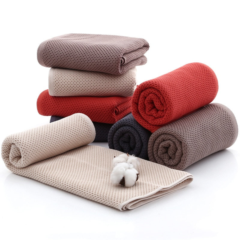 Honeycomb Weave Cotton Luxury Bath Towel